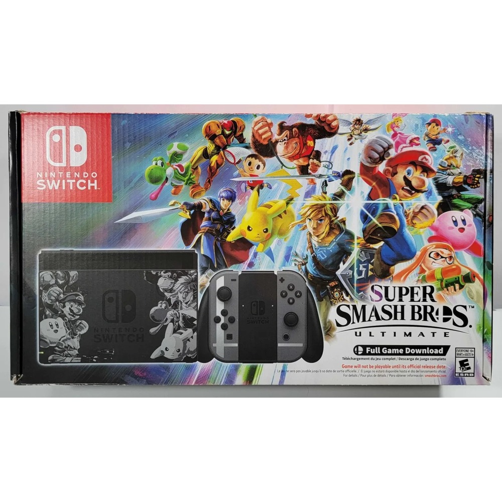 Super Smash Bros Ultimate Switch Console - Empty Box & Inserts Only